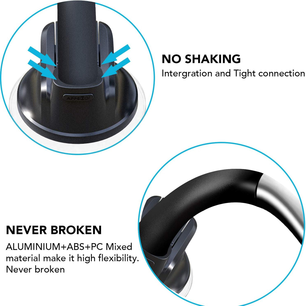 APPS2Car Magnetic Car Phone Holder Mount with Flexible Gooseneck Arm