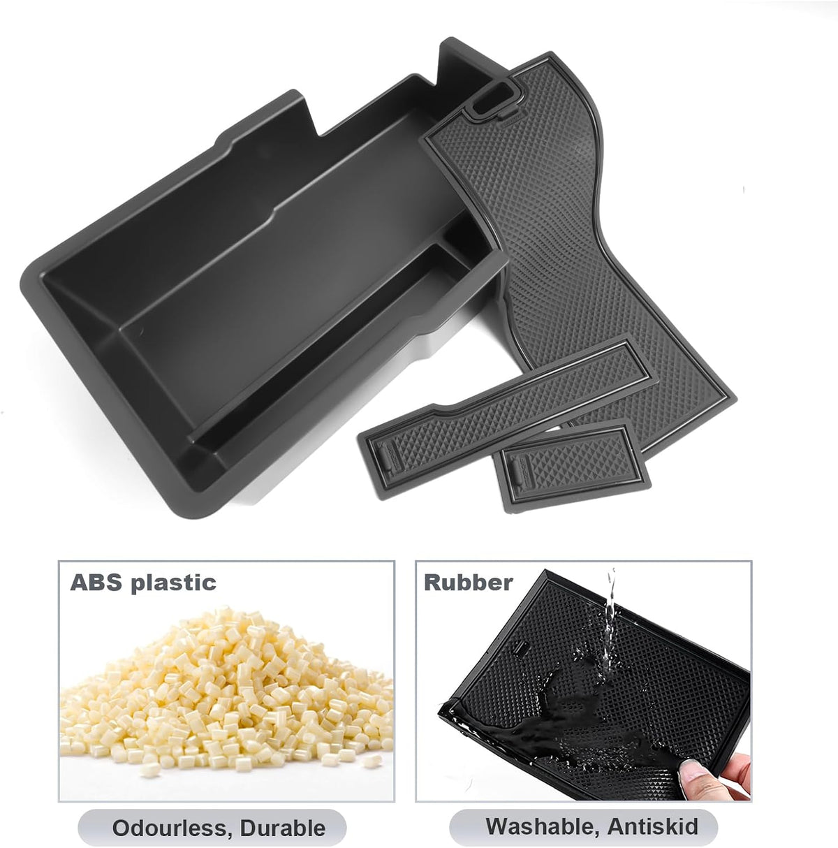 SKTU 2025 2026 2027 Chevy Equinox Center Console Organizer 2025-2027 Chevy Equinox (LT/ACTIV/RS) Console Tray 2025 2026 2027 Chevy Equinox Accessories Armrest Secondary Storage Box with Coins Holder