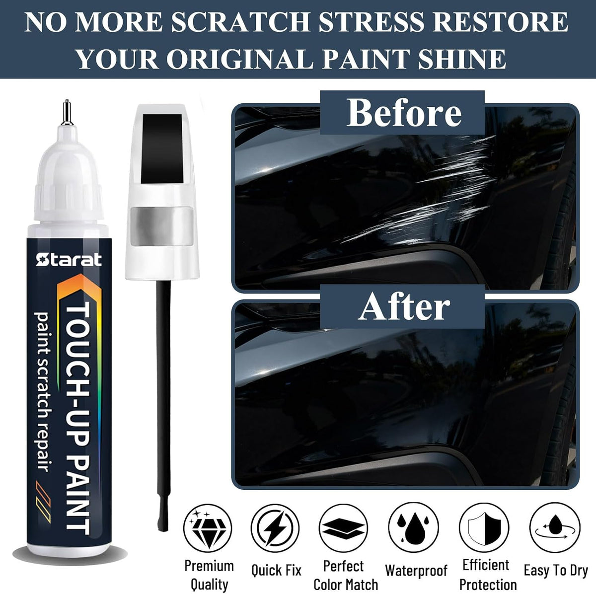 Lunar Blue Metallic(890/5890) Touch Up Paint Pen for Mercedes Benz