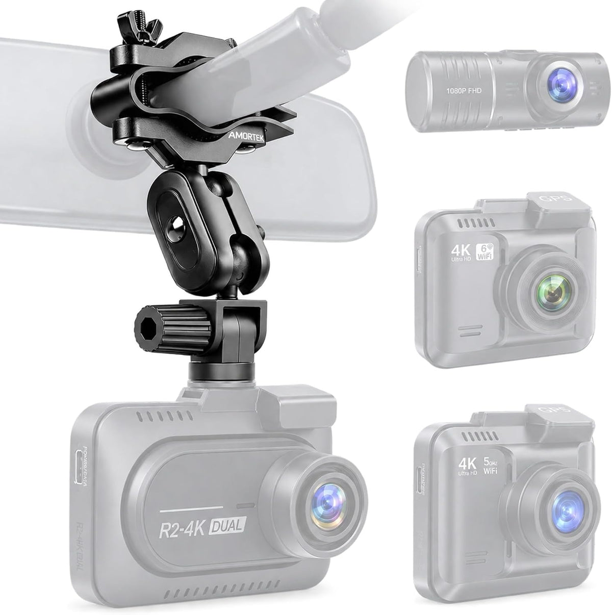 Dash Cam Mount Replacement Holder, Fits Rove r2-4k and Other Dash Cams
