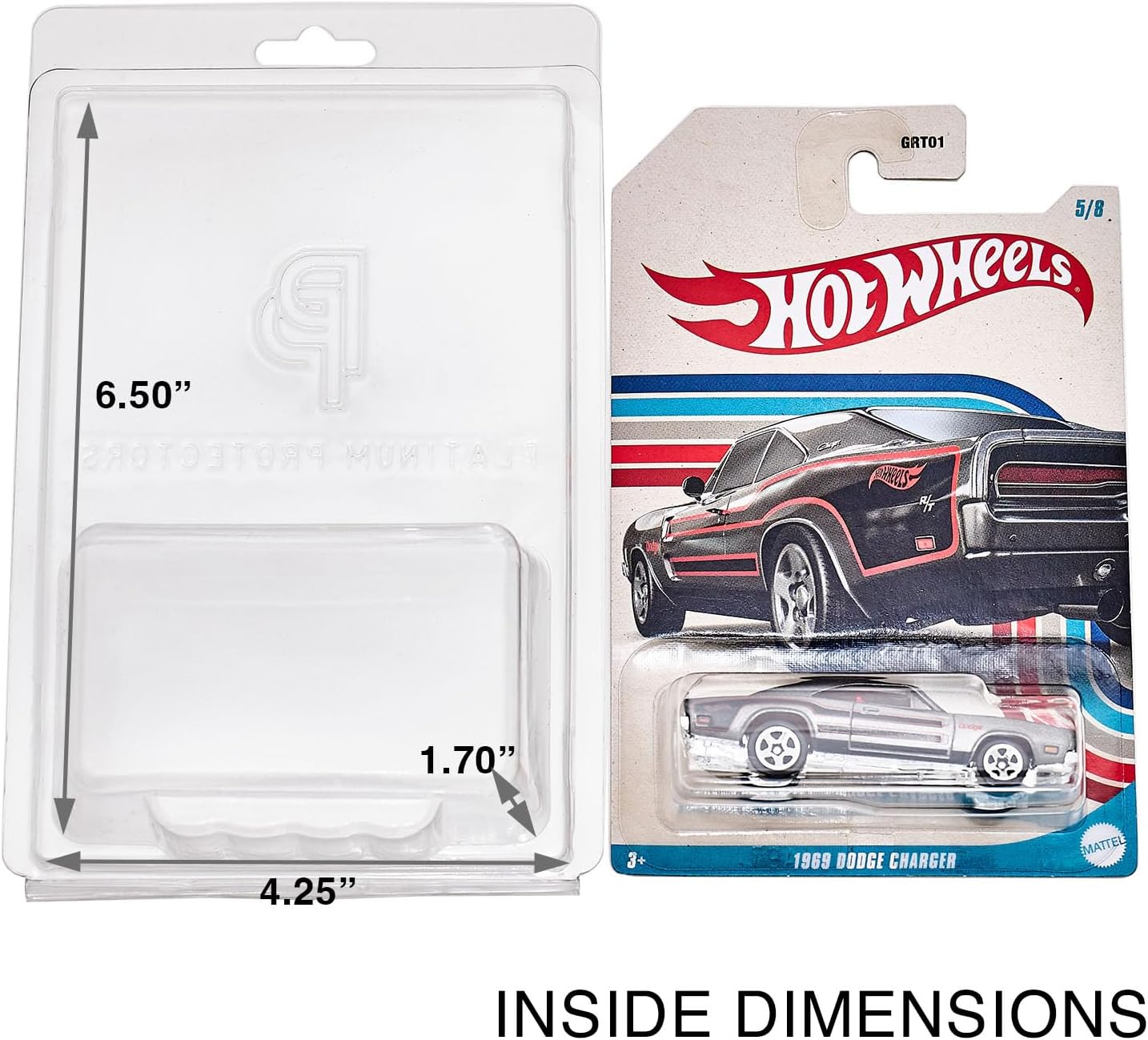 Platinum Protectors Protector Case for Hot Wheels Mainline and Matchbox Cars Clear Plastic Clamshell Blister Display (10 pack)