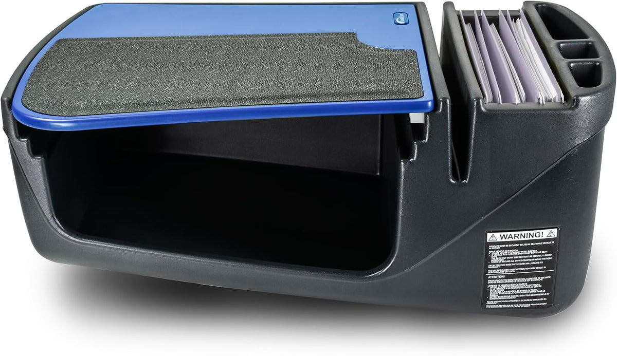 AutoExec Efficiency GripMaster Car Desk for Your Vehicle Workstation and Mobile Office, Blue