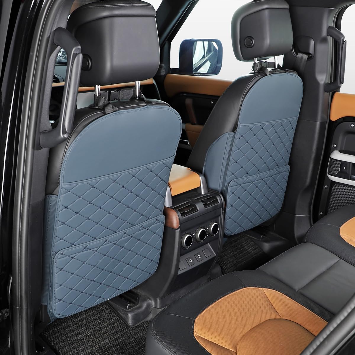 TAIKOO Seat Back Protector,Shields Seat Backs From Kicks and Adds Storage | Keeps seat backs looking new for a long time. Easy to install and clean. 2-piece set