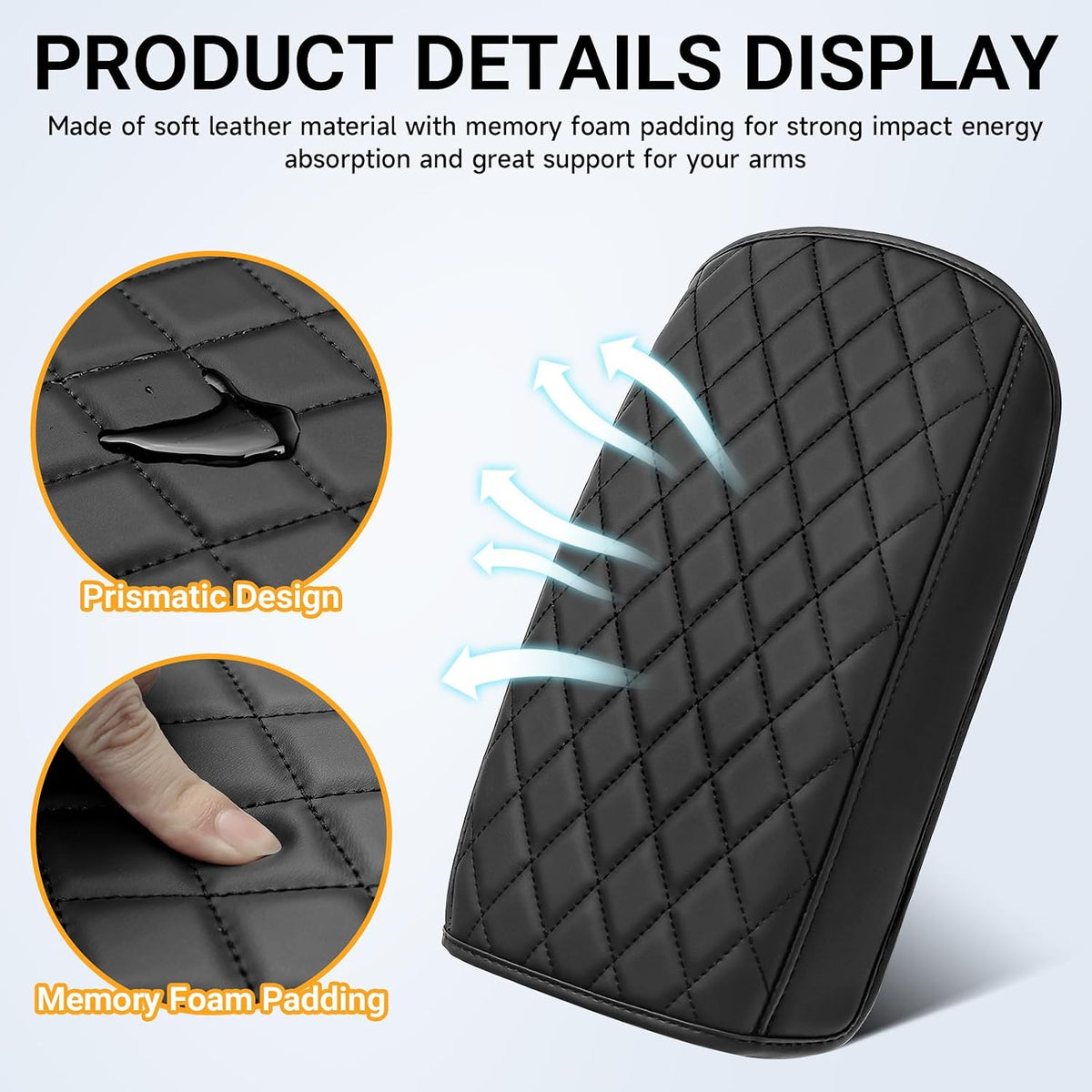Car Center Console Cover Compatible with Nissan Rogue 2014 2015 2016 2017 2018 2019 2020 Accessories,Microfiber Leather Car Armrest Box Pad,Console Armrest Box Lid Protector