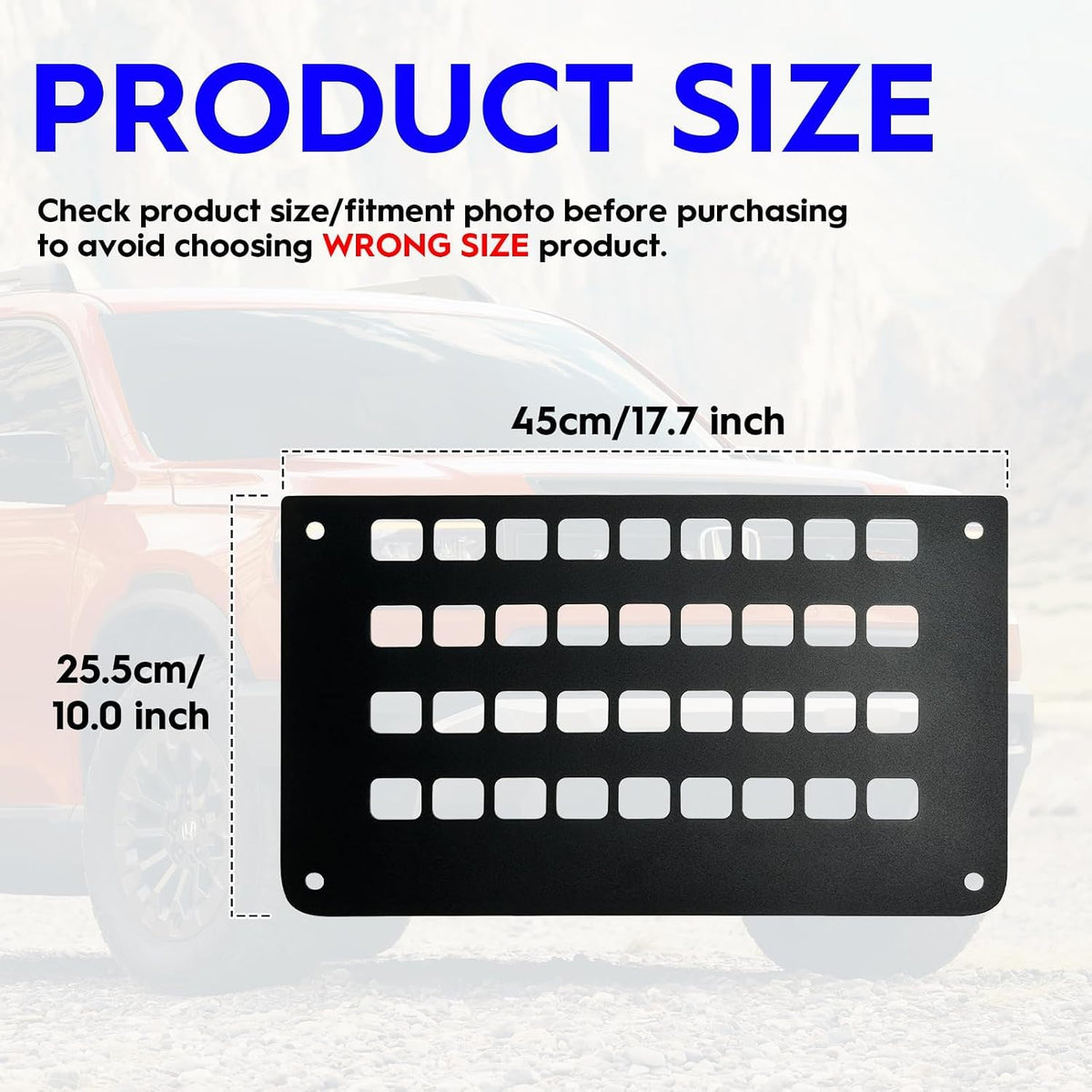 08Z03-3BM-100 Metal MOLLE Panel for 2026 Honda Passport, Functional Trunk Organizer Storage Panel with Mounting Hardware, Black Partition Board, 2026 Honda Passport Accessories (2 Pcs)