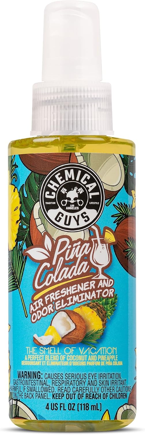 Chemical Guys AIR22916 Pina Colada Air Freshener and Odor Eliminator, (Great for Cars, Trucks, SUVs, RVs, Home, Office, Dorm Room & More) 16 fl oz