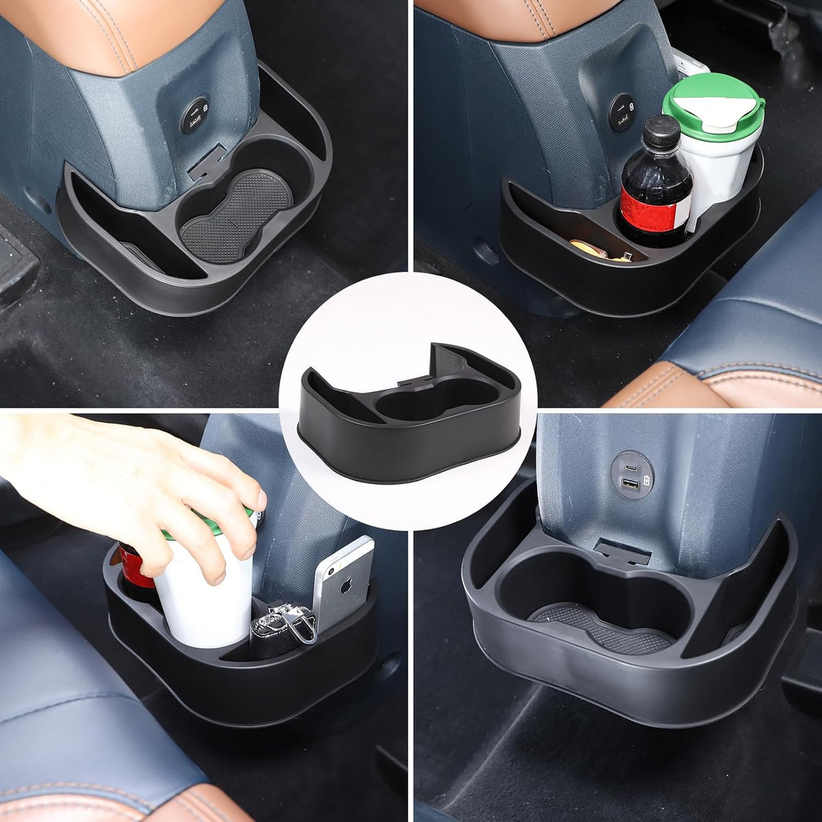 Rear Cup Holder Expander Organizer Compatible with Ford Maverick 2022-2026