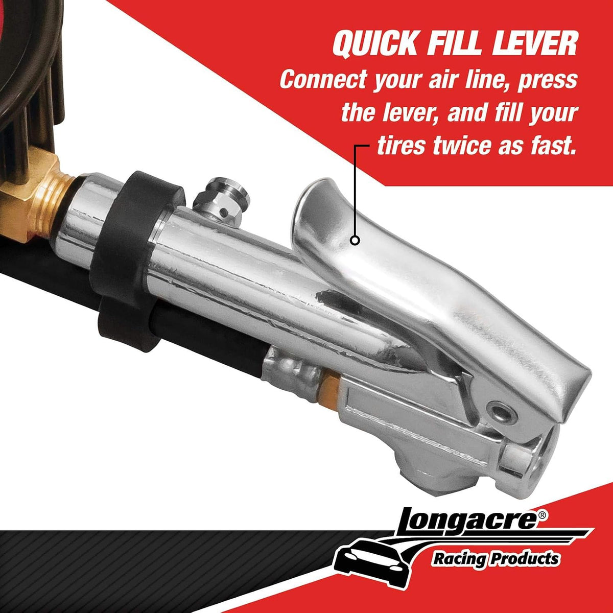 Longacre 52-52007 Magnum 3-1/2 GID Quick Fill Gauge 0-60 psi