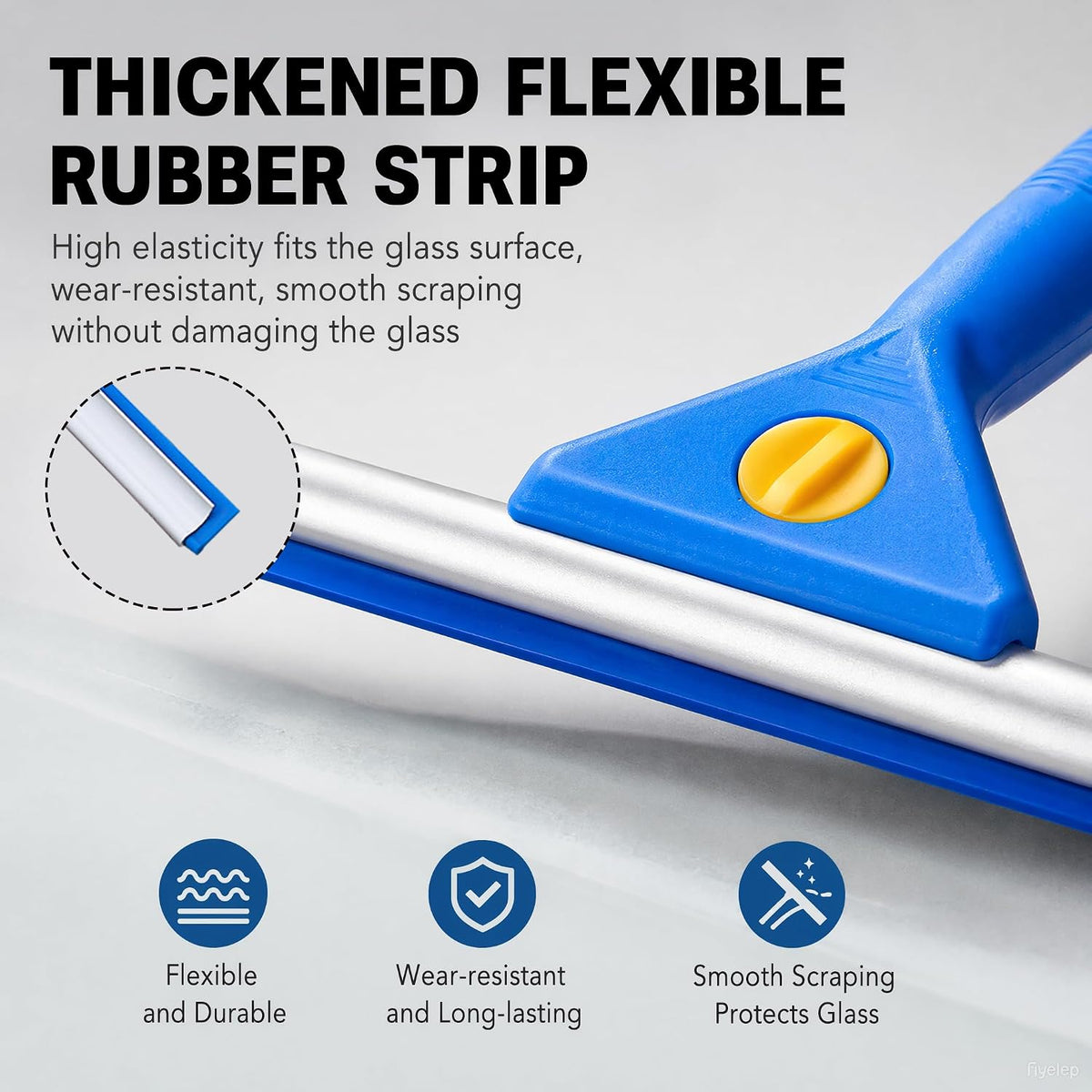 51'' Window Squeegee, 2 in 1 Outdoor Window Cleaning Tools