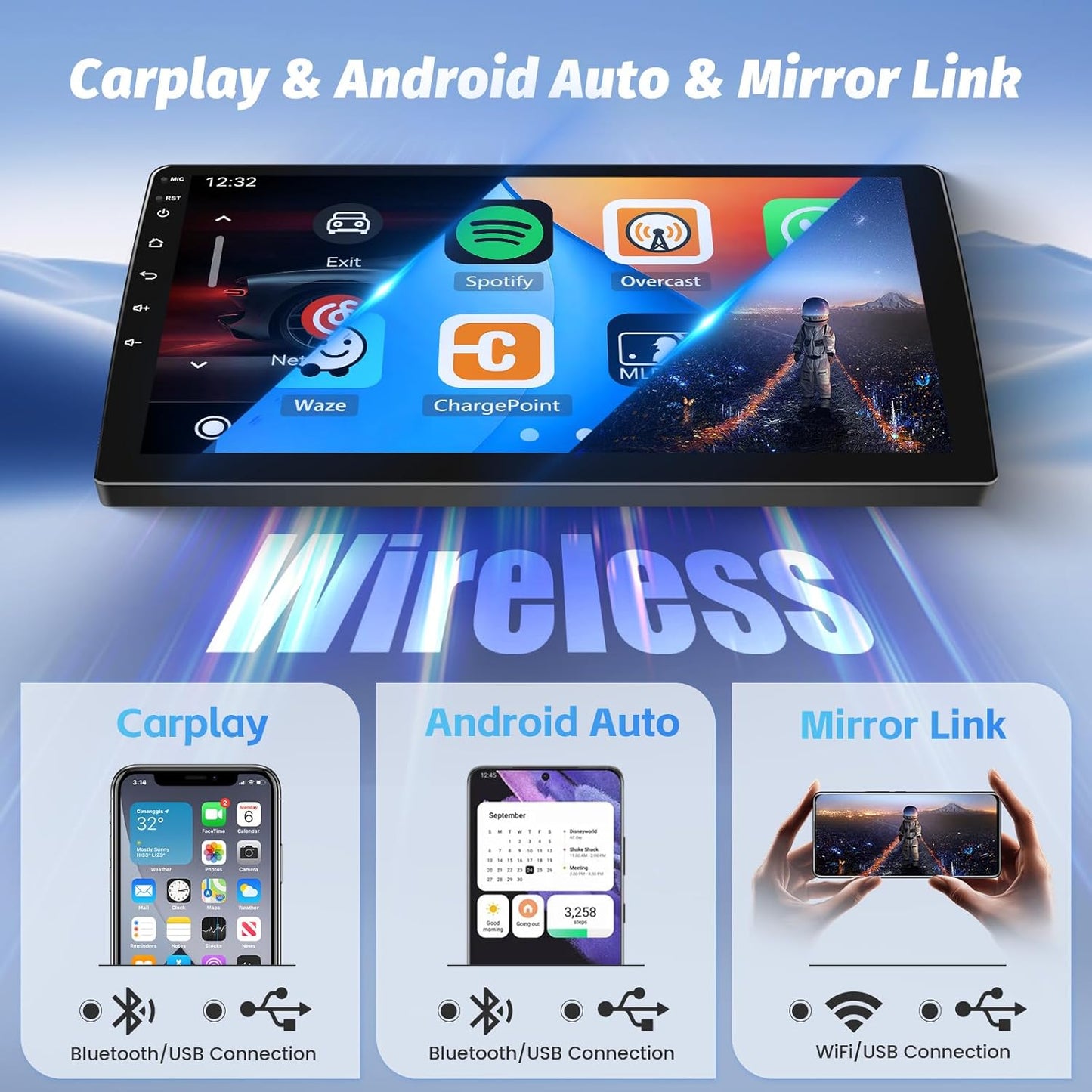 8 Core 4+64G Car Radio for Toyota Yaris 2012 2013 2014 2015 2016 2017, 9 inch 1280 * 720 Touch Screen for Yaris Car Stereo with CarPlay Android Auto Bluetooth 5.0 32EQ DSP FM RDS Mirror Link SWC