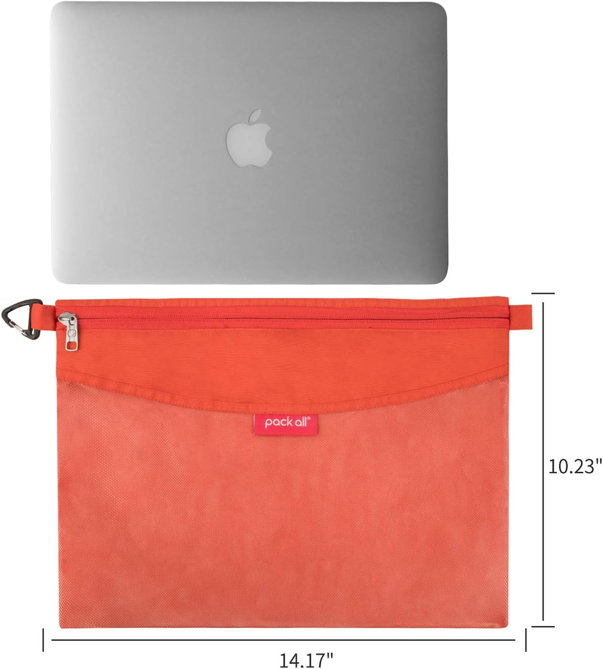 pack all Water-Resistant Zipper Pouch, Mesh Zipper Bag, 14.17"x10.23"