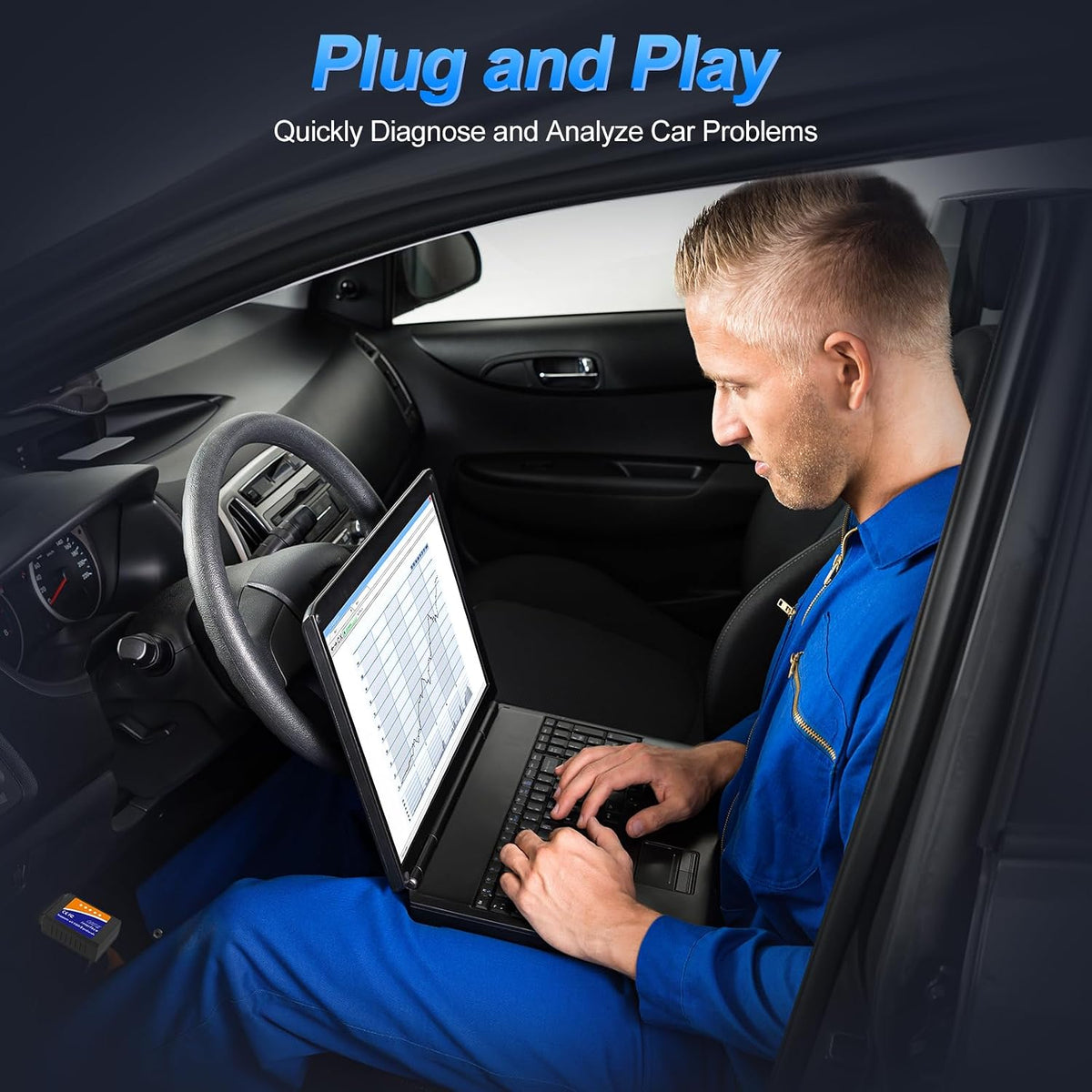 OBD2 Bluetooth Scanner Car Code Reader for iOS, Android and Windows