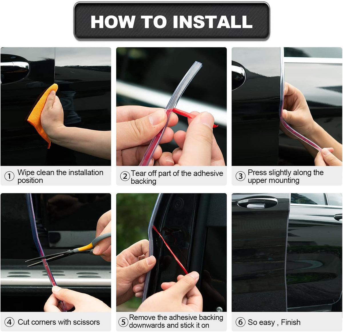 Transparent Widen Car Door Protector, 32.8FT
