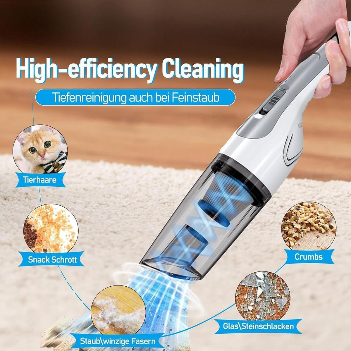 Rechargeable Handheld Cordless Vacuum Cleaner Home Car Cleaning Tools