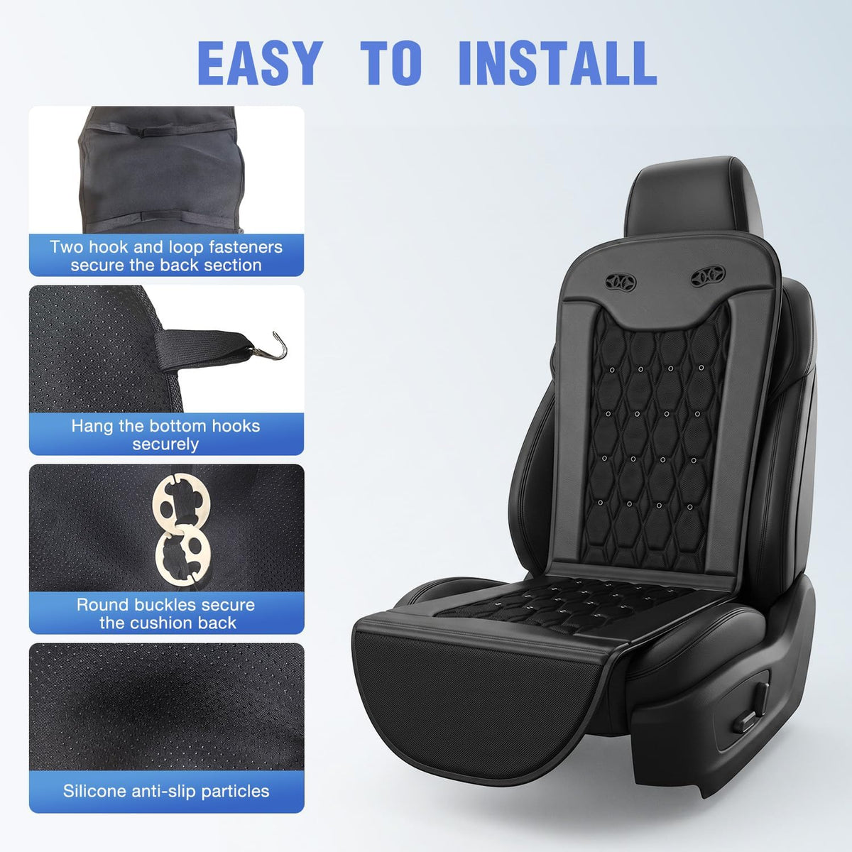 Cooling Car Seat Cover Front Seat, Cooling Car Seat Cushion Back Massager