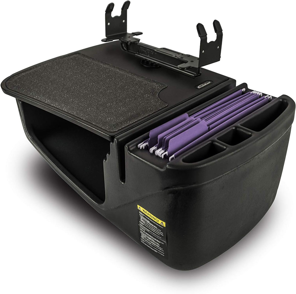 AutoExec AE-GMEF-PS-PI-BT Efficiency GripMaster Car Desk for Your Vehicle Workstation and Mobile Office, Black with Printer Stand and 400 watt Power Inverter
