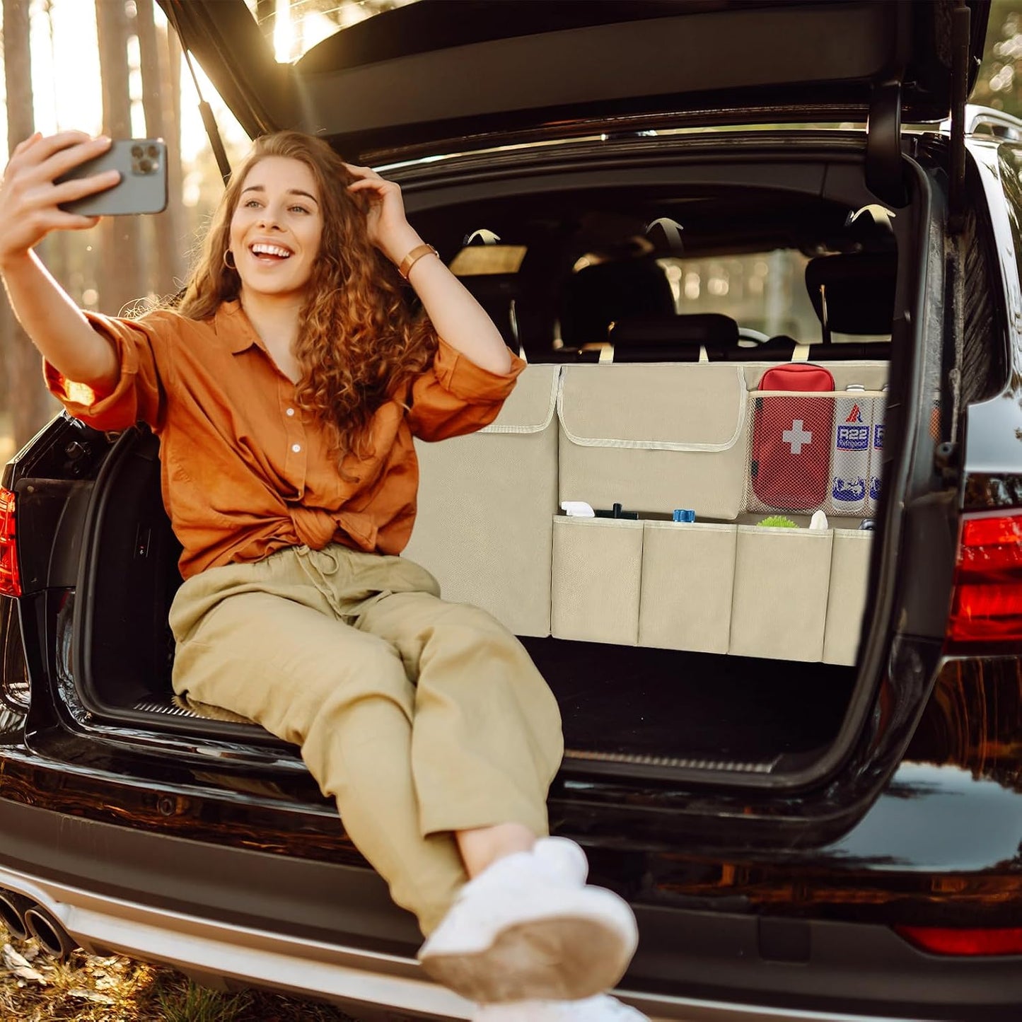 Car Trunk Organizer Backseat Hanging Organizer with Storage Pockets for Subaru Crosstrek, Forester, Outback, Ascent 2000-2024 2025 Car Accessories