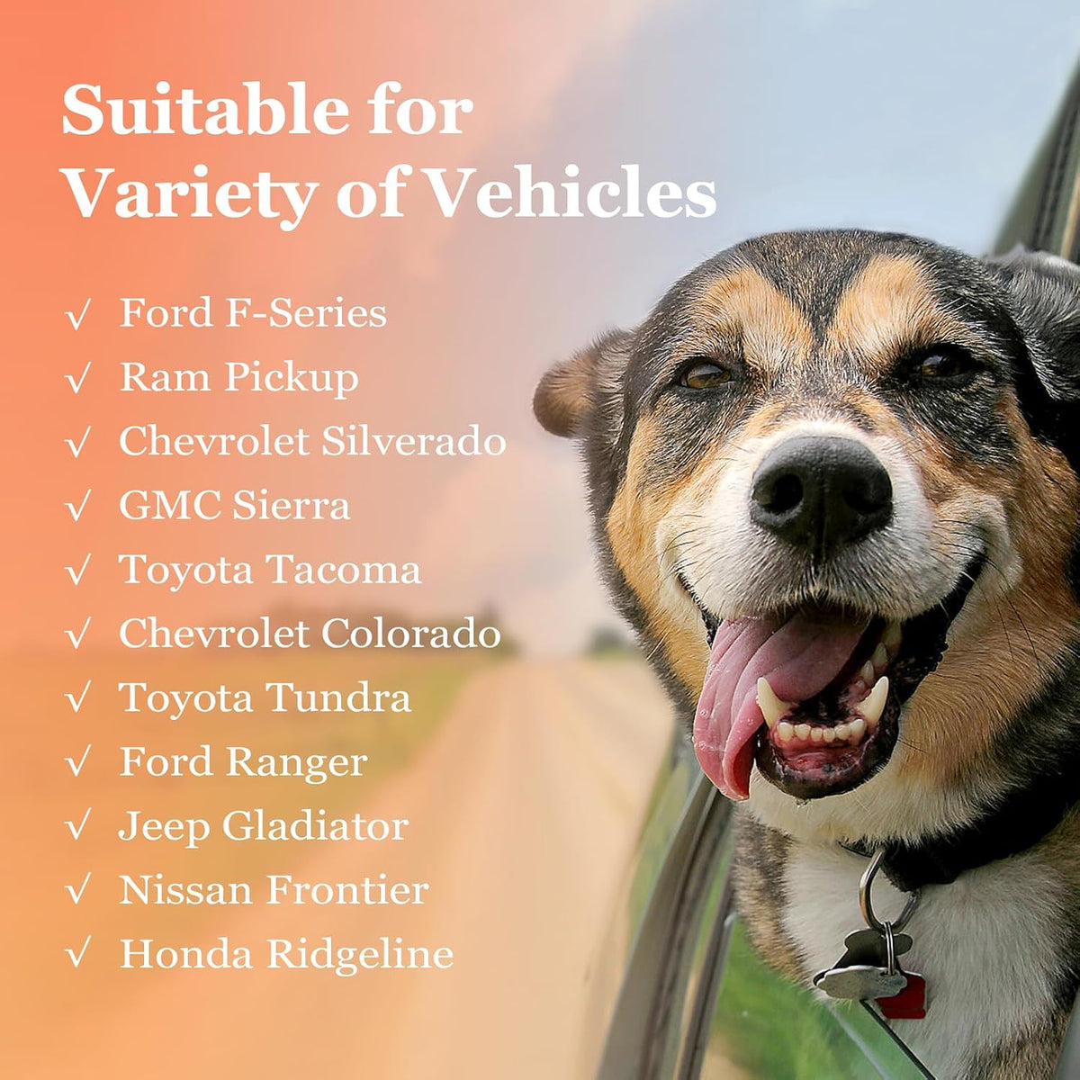 Mancro Waterproof Dog Hammock for Truck, Compatible with F150/RAM, Black