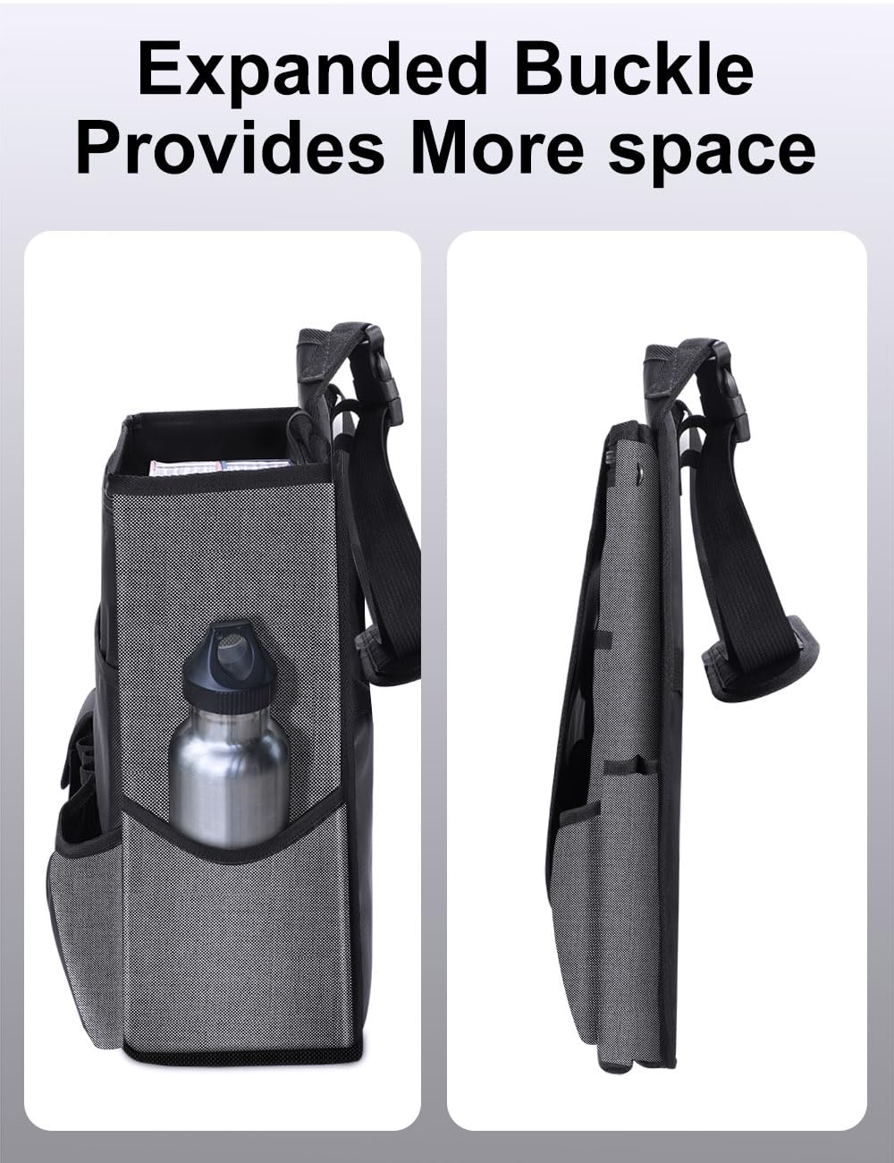 Smof Car Organizer for Front Seat, Passenger Seat, Backseat - Hanging Car Seat Storage Organizer,Multiple Pockets Car Seat Organizer with Separately Pokect for Laptop, Cup Holde & Travel Accessories