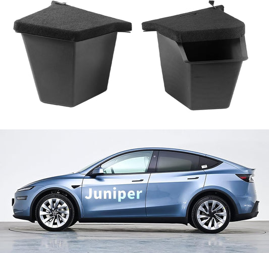 Tesla Model Y Juniper Trunk Storage Bins 2025 2026 TPE Rear Trunk Organizer Storage Box with Lids Tesla Model Y Accessories 2026