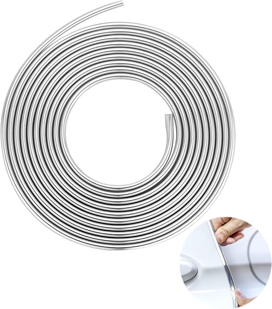 Car Door Edge Guards Silver U Shape Moulding Trim Strip Guard Protector