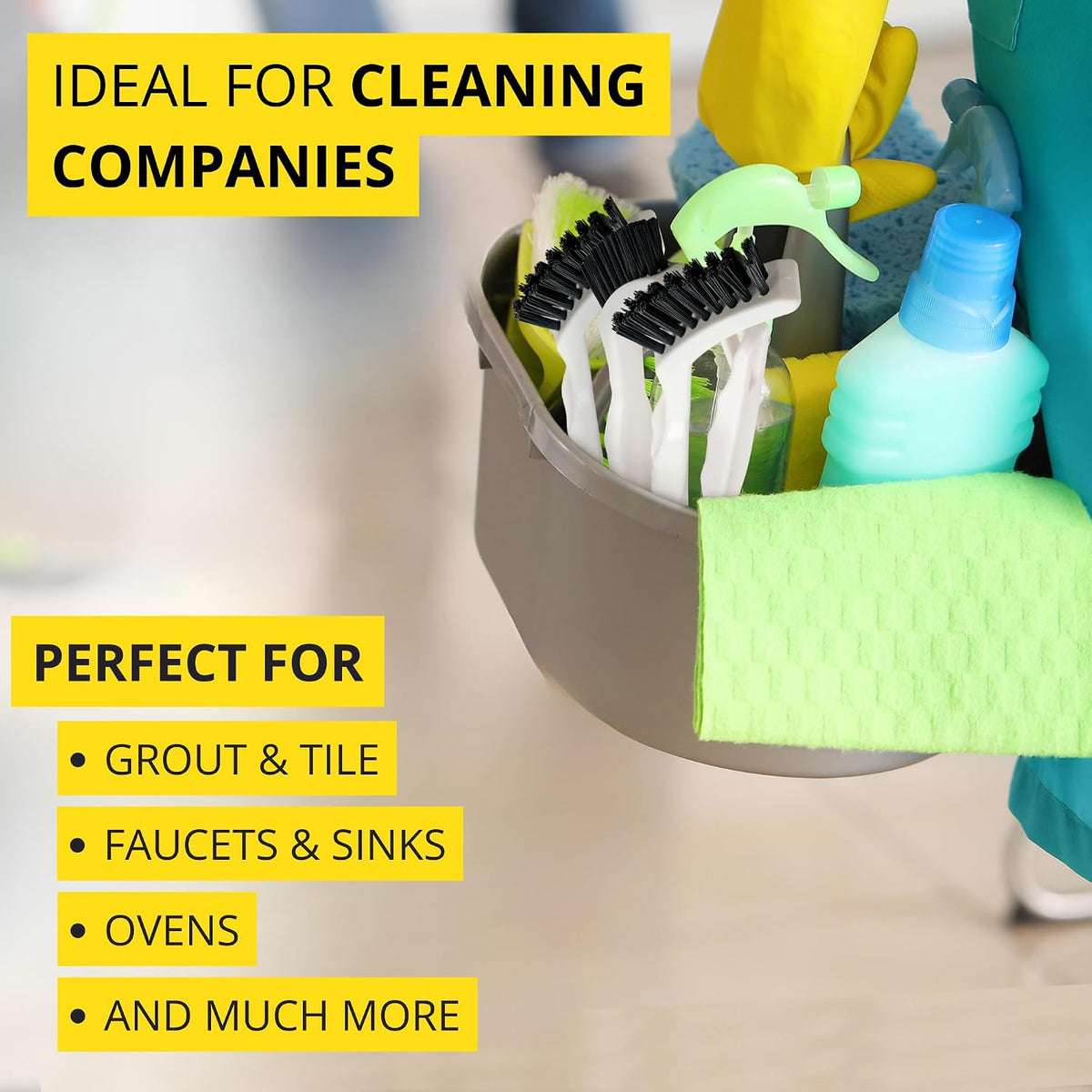 6-Pack Grout Cleaner Brush Set - Firm Nylon Bristle Detail Scrub Brushes for Household Use on Bathtub, Shower, Kitchen, Tile Floors, Sink, Grooves, Window Tracks, Drains