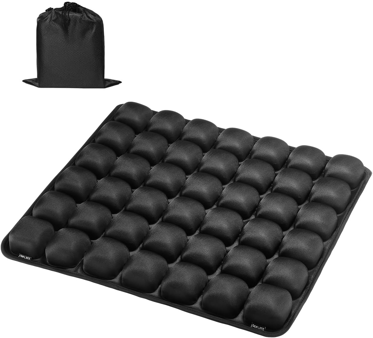 Inflatable Seat Cushion, Airplane Seat Cushion for Long Flights, Travel Cushion for Pressure Relief, Ergonomic Car Seat Cushion Without Air Pump, Air Cushion Seat for Wheelchair, Travel