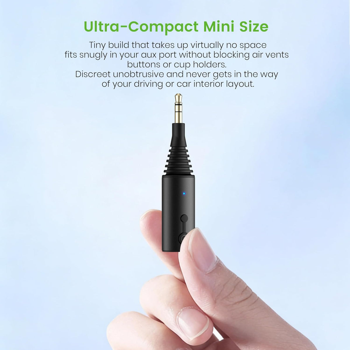 Bluetooth 5.4 Car Aux Adapter, Bendable 3.5mm Audio Jack