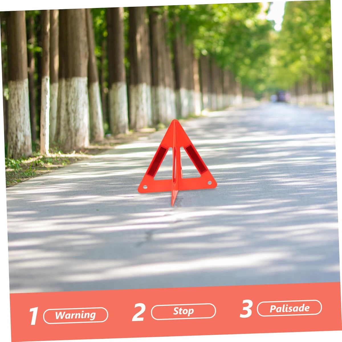 ULTECHNOVO 2sets Reflective Safety Triangles for Car Roadside Emergency Warning Signs High Visibility Compact Storage for Vehicles