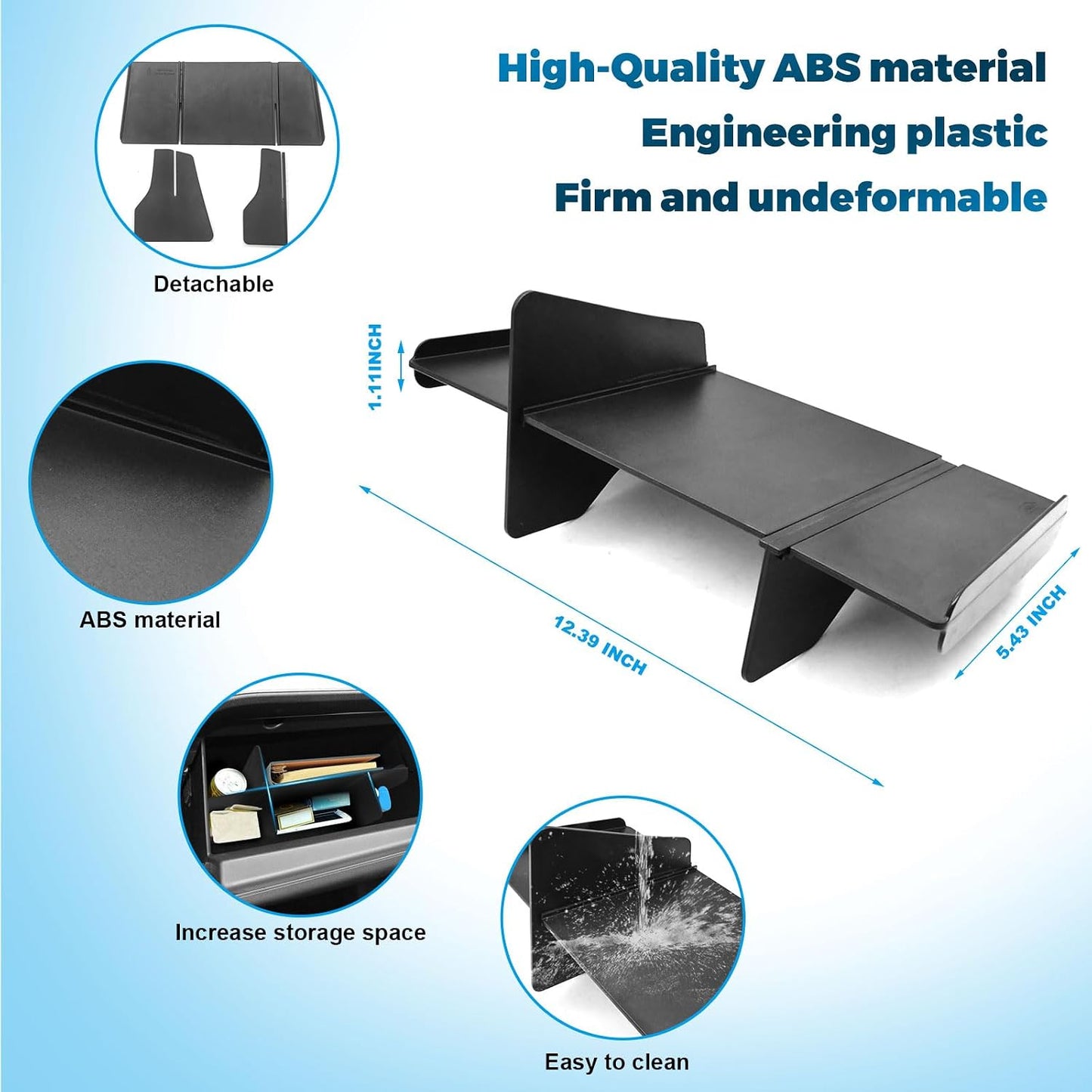 Upgrade Car Storage Organizer Fit for Ford Maverick 2026 2022-2025 Glove Box Organizers Insert Compartment Tray ABS Black Materials Dividers