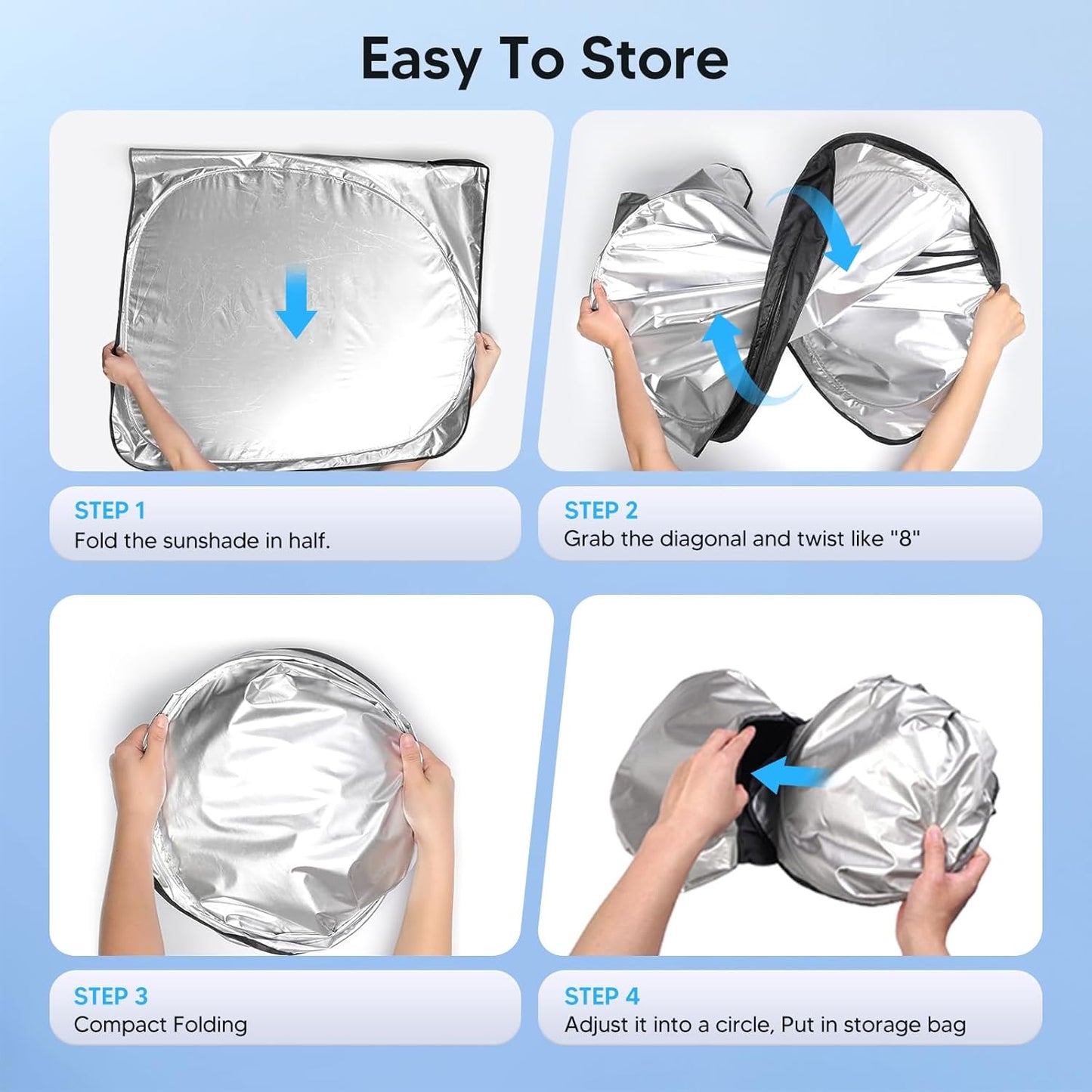 KUST Windshield Sun Shade for Honda Civic 2016-2021 Accessories Sunshade Foldable Window Sun Visor Protector Blocks UV Rays Keep Your Car Cooler