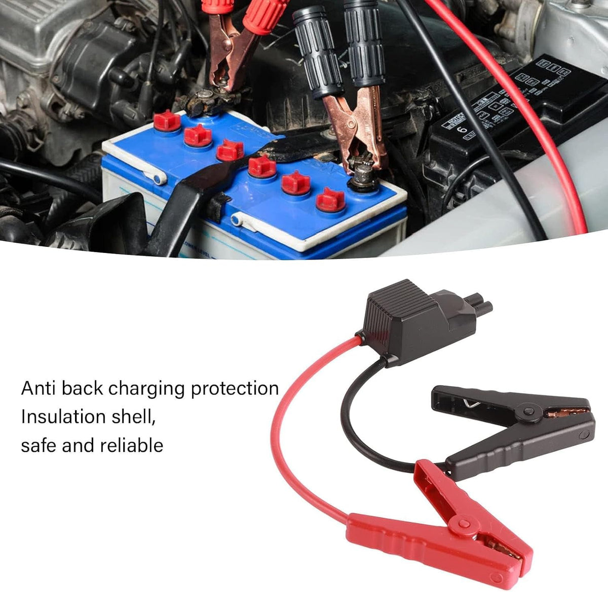 Jump Starter Clamps, Booster Clamp Cables Jumper Cables with Battery Clamps