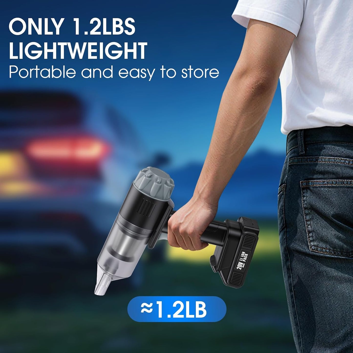 26pcs Car Cleaning Kit, Gray Interior Detailing Kit with High Power Vacuum Portable Cordless, Handheld Vacuum Cleaner for Home, Car, Pet Hair, Keyboard, Complete Auto Accessories for Gift