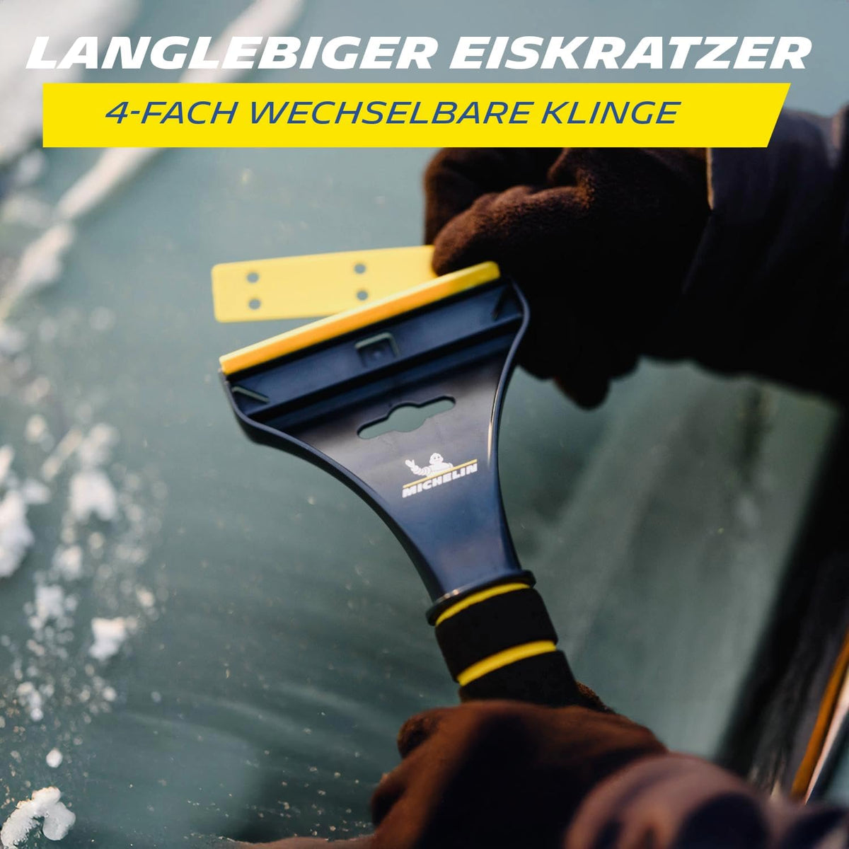 Michelin 81000 Ice scraper made of high-impact proof polystyrene - Blue/white