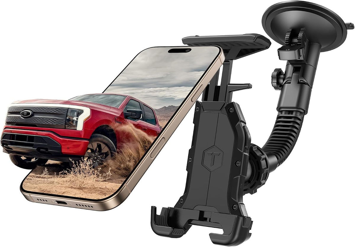 ToughTested Heavy Duty Tablet Mount for Truck, Dash & Windshield Suction
