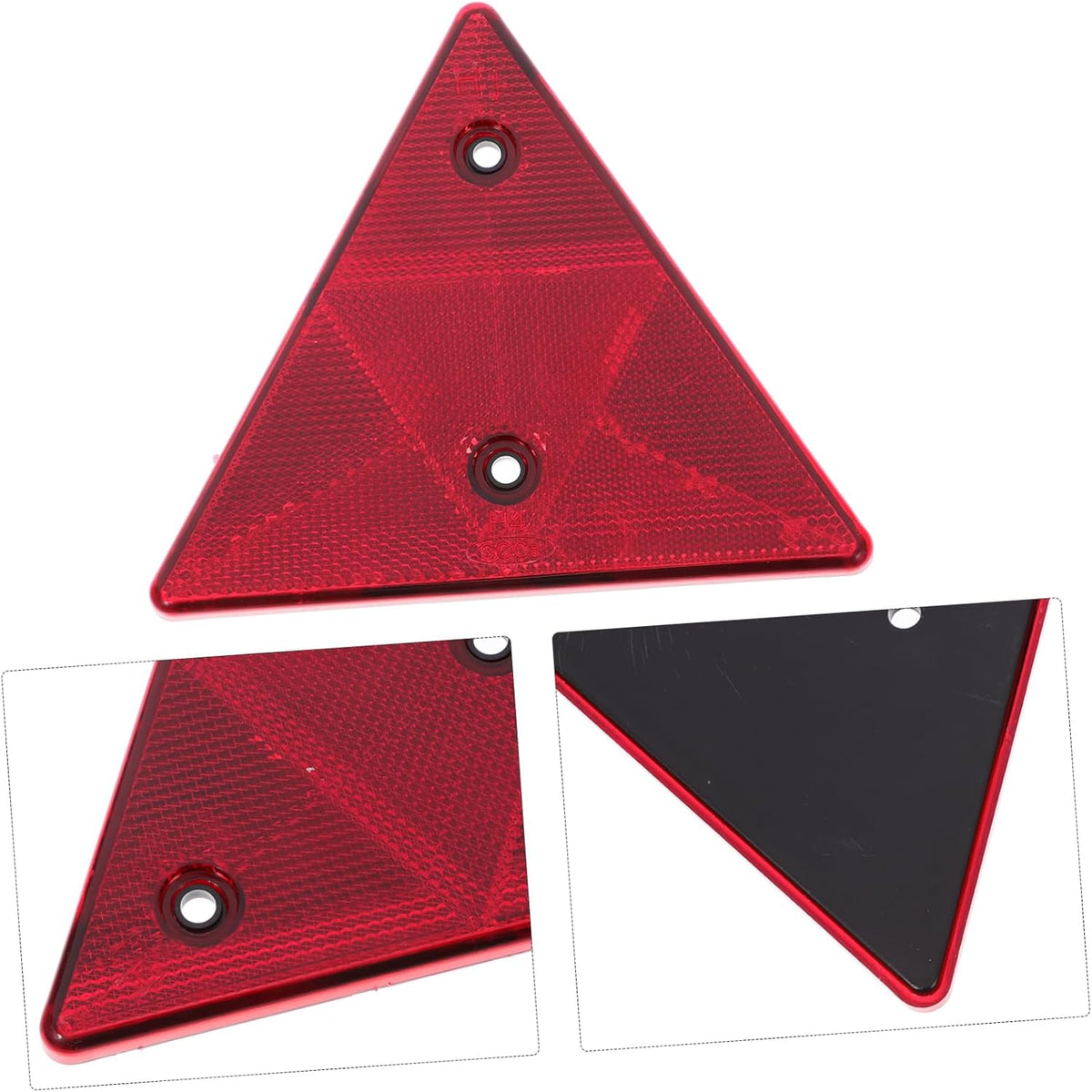 Triangle Warning Sign Reflective Emergency Car Sign for Durable Pre-drilled for Vehicles and Outdoor Use