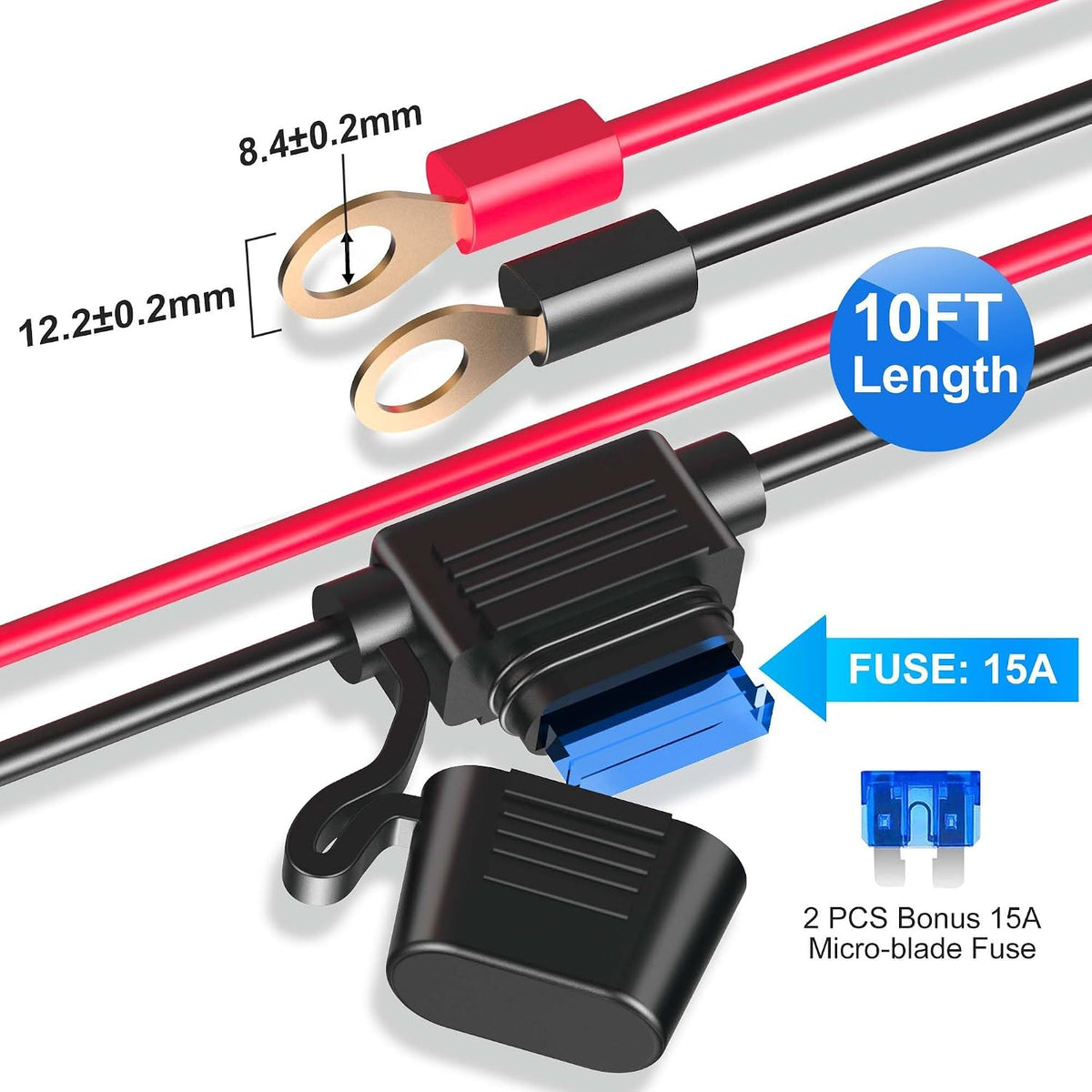EUGIZMO Cigarette Lighter Splitter, 200W 3 Socket Car Plug Power Outlet