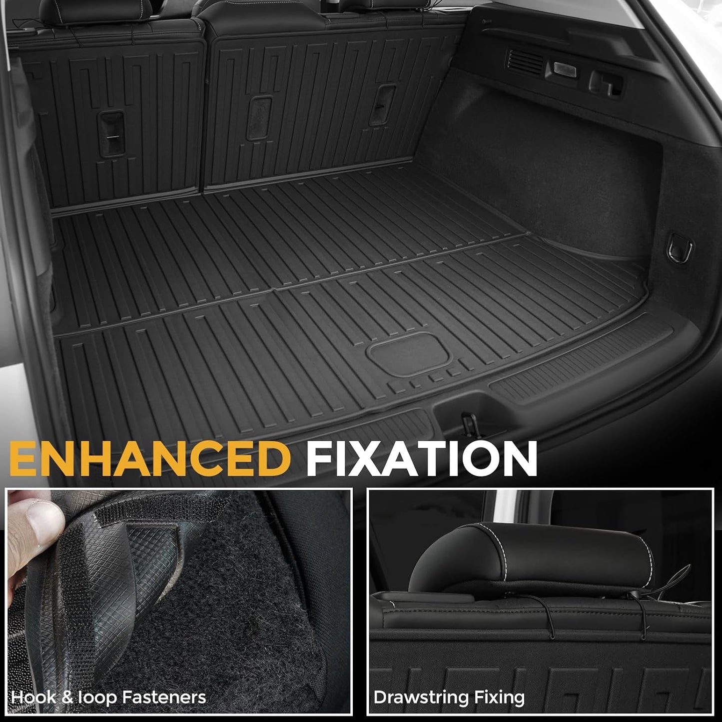 Floor Mats Set for Buick Envision 2021-2025 2026 Accessories, Full Coverage All Weather Floor Mats Cargo Mat with Backrest Protectors & Door Sill Guards