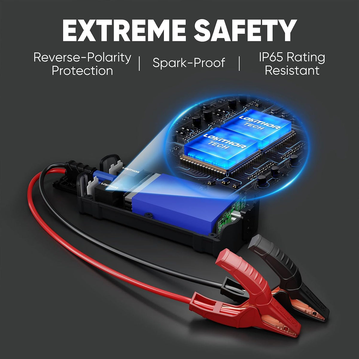 LOKITHOR J401 Portable Car Battery Jump Starter for 8.5L Gas/6.5L Diesel