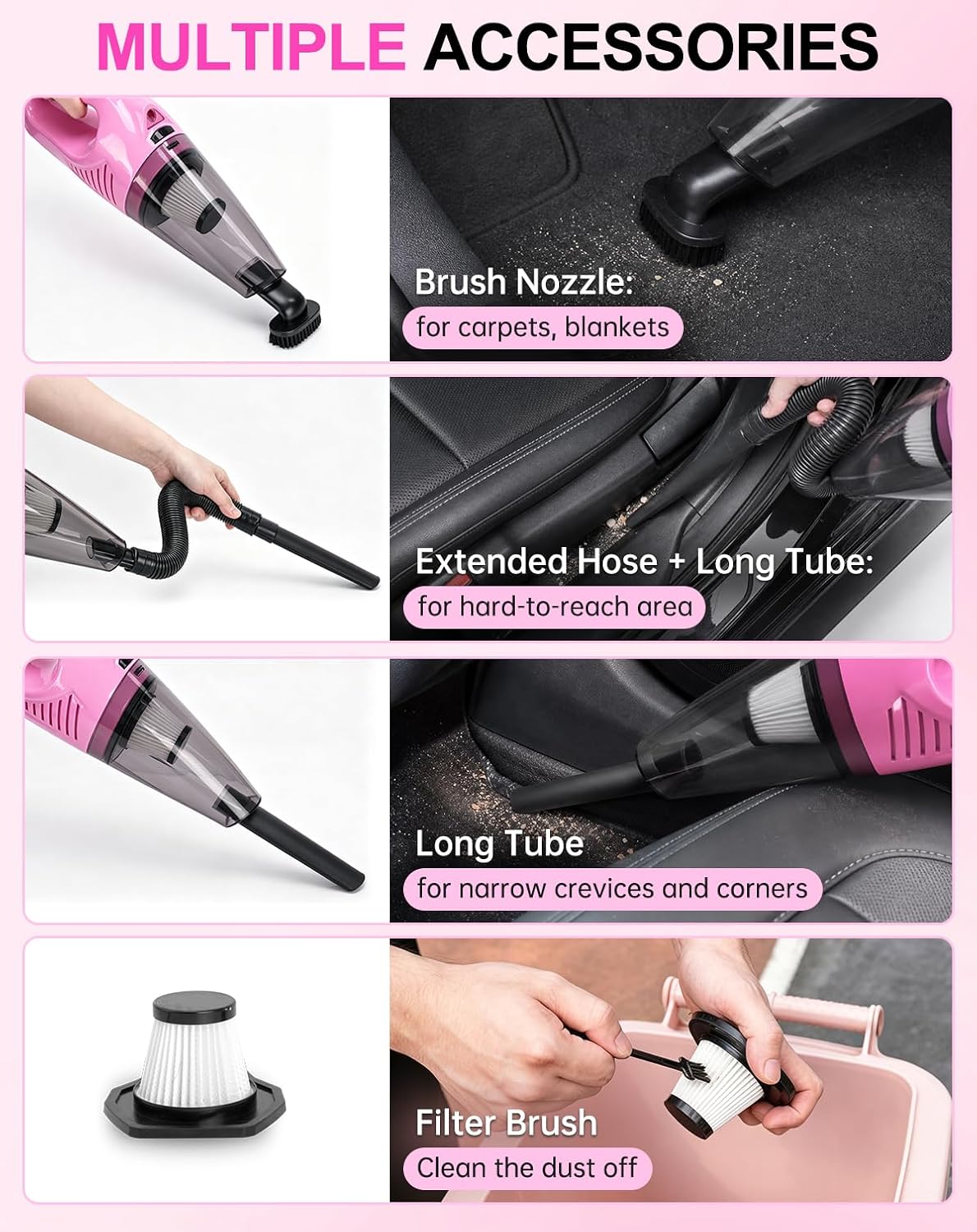 THINKWORK Car Cleaning Kit with Vacuum,Deep Cleaning for Interior Detailing