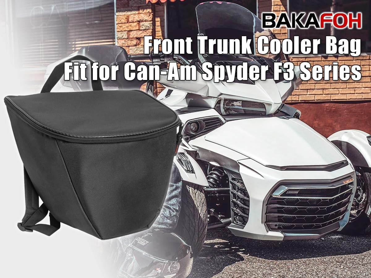 Front Trunk Luggage Bag Cooler Bag Bundles with Removable 5 Mesh Pockets Frunk Lid Organizer Bag For Can-Am Spyder F3 F3-S F3-T F3-L 2015+ Models Accessories
