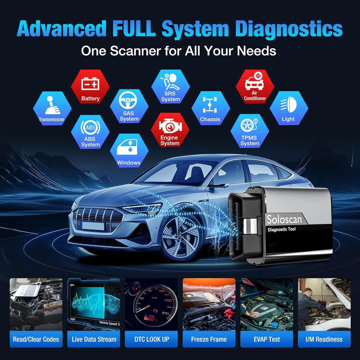 KINGBOLEN SOLOSCAN Bluetooth OBD2 Scanner for VW/Audi/Skoda No Subscription