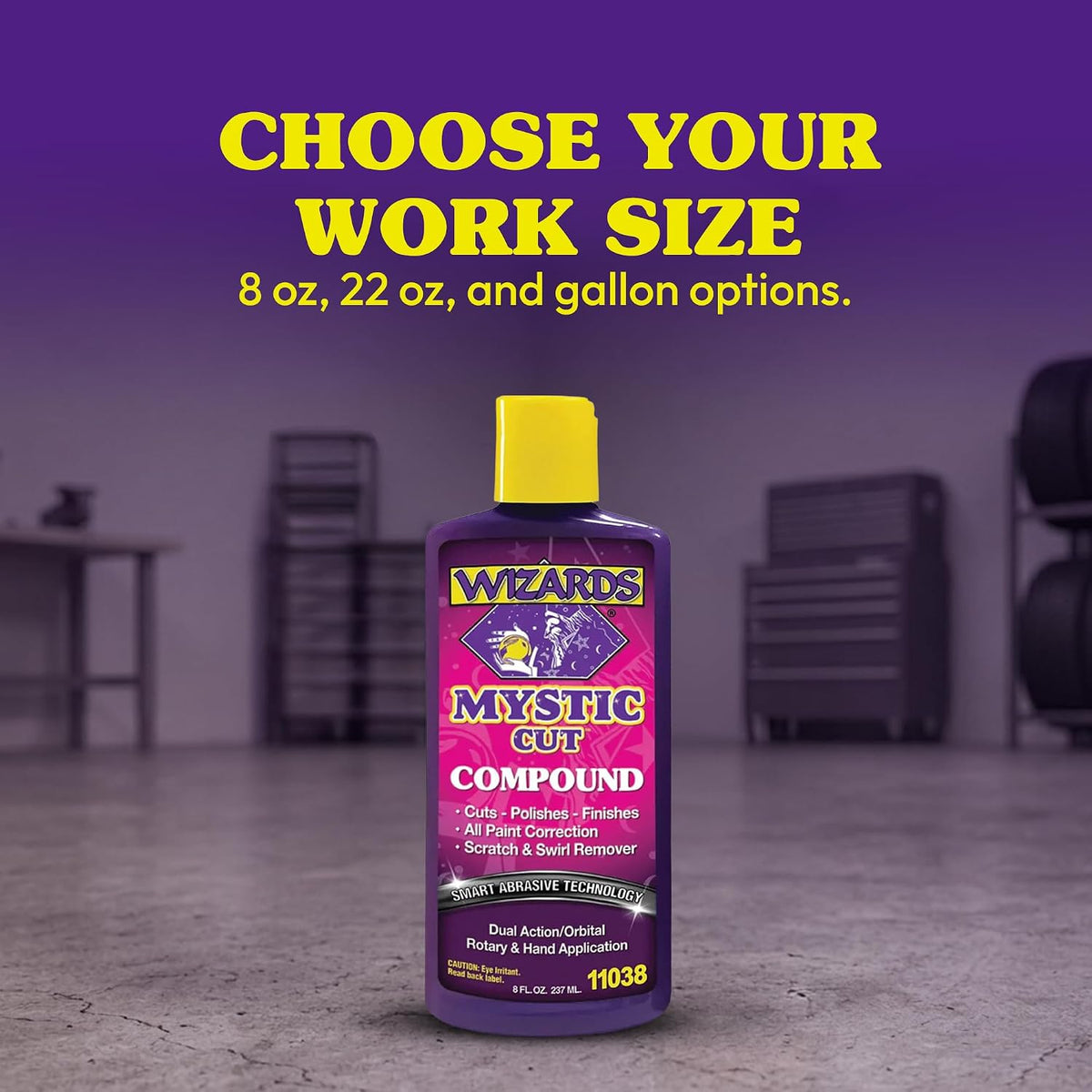 Wizards Mystic Cut Smart Abrasive Compound for Swirls, Scratches - 8 oz