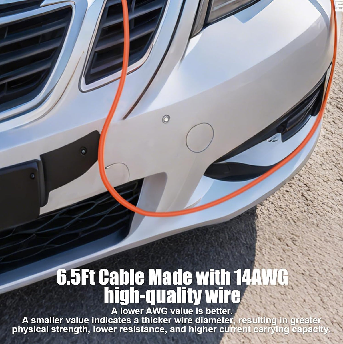 6.6Ft 12V Automobile Battery Charging Cable Compatible with Jackery Portable Power Station Explorer Cigarette Lighter Charger DC Adapter Cord