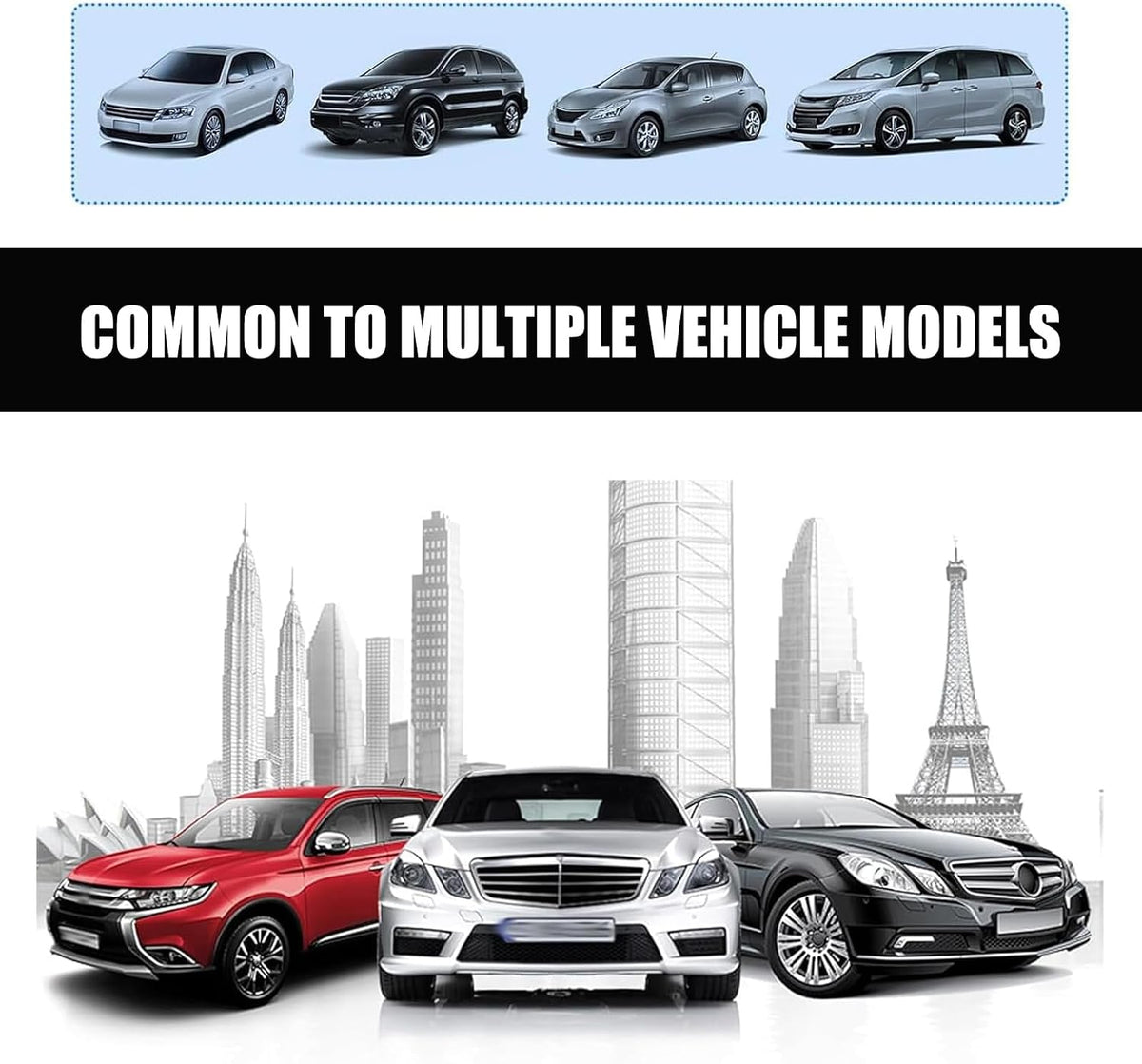1 PC Car Front Windshield Rain Trough Cover, 66.9" x 17.7" Block Fallen Leaves Dust and Frost Protector for All Seasons, Adsorption Sunshade with Elastic Belt, Universal for Cars (Silver)