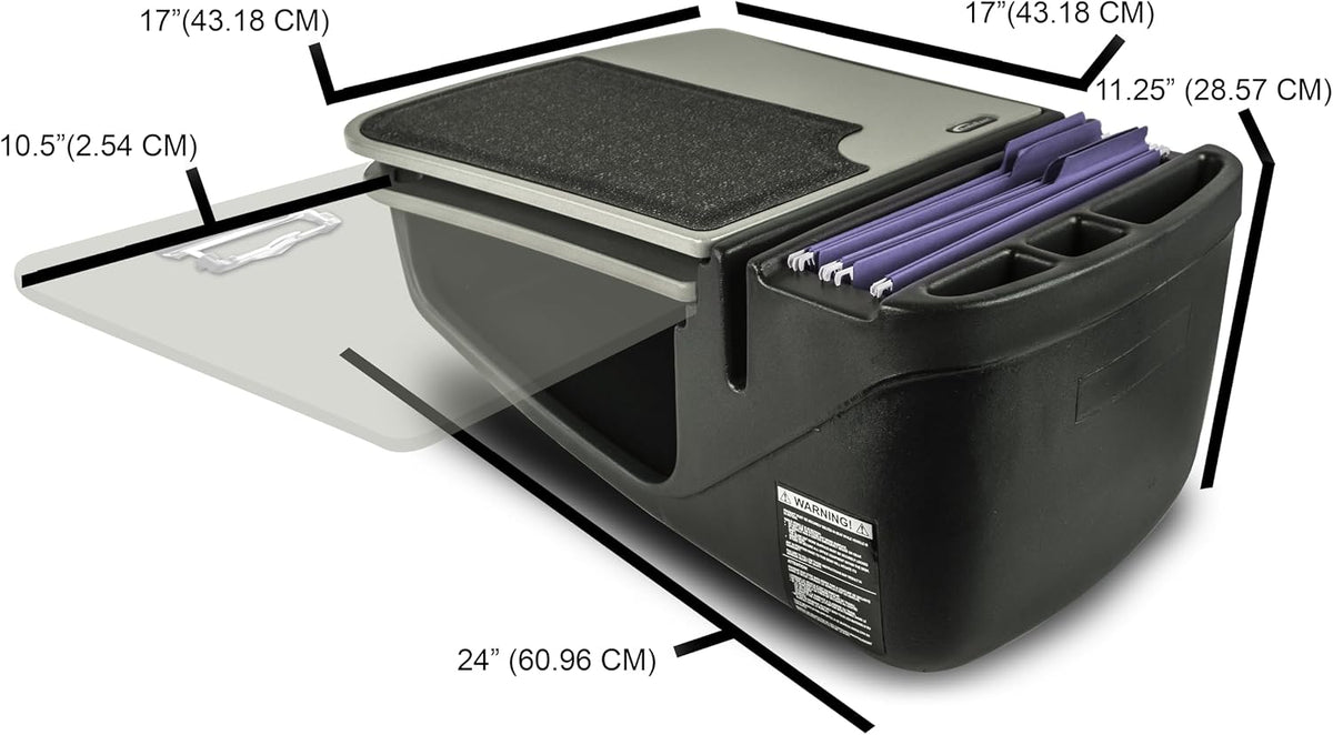 AutoExec GripMaster Car Desk for Your Vehicle Workstation and Mobile Office, Natural Birch