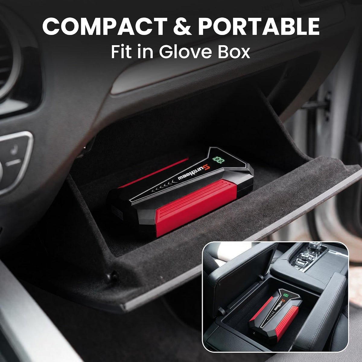 Car Battery Jump Starter 1000A 12V Lithium Jump Pack Portable