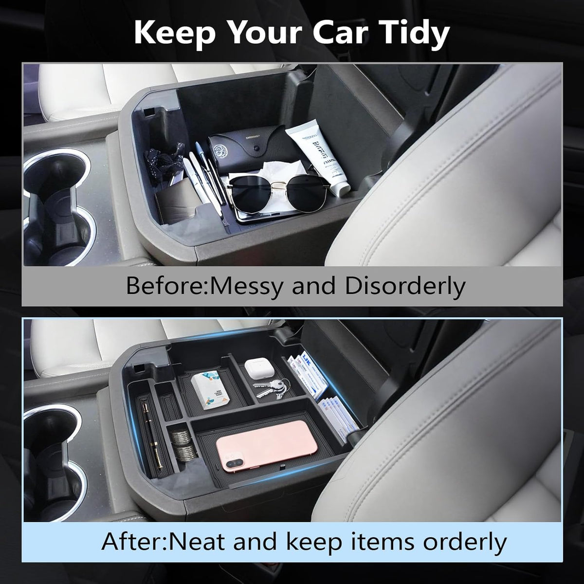 Center Console Organizer for 2021-2026 GMC YuKon Denali, Tahoe/Suburban