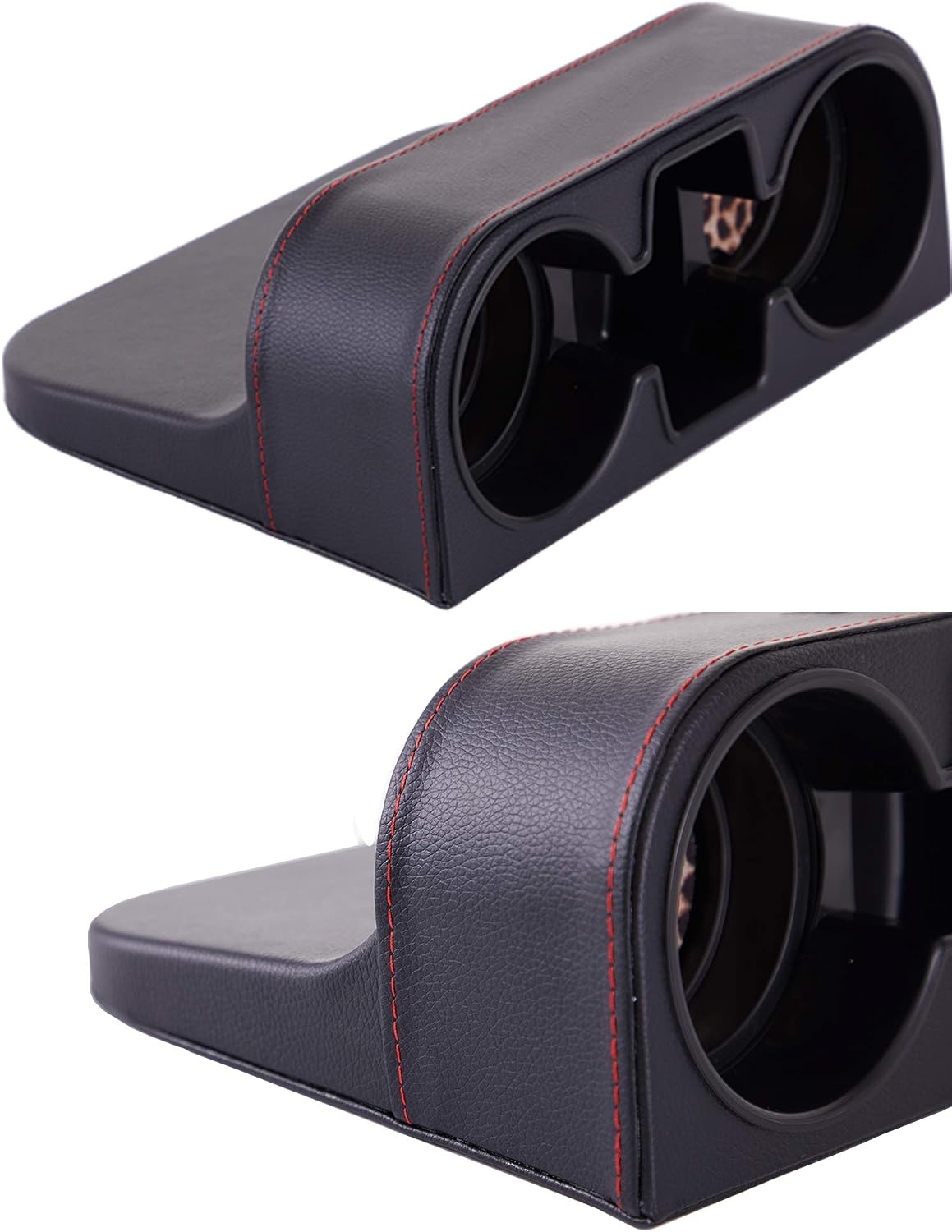 Cup Holder for Car, Car Seat Gap Organizer, PU Leather, XBD Black