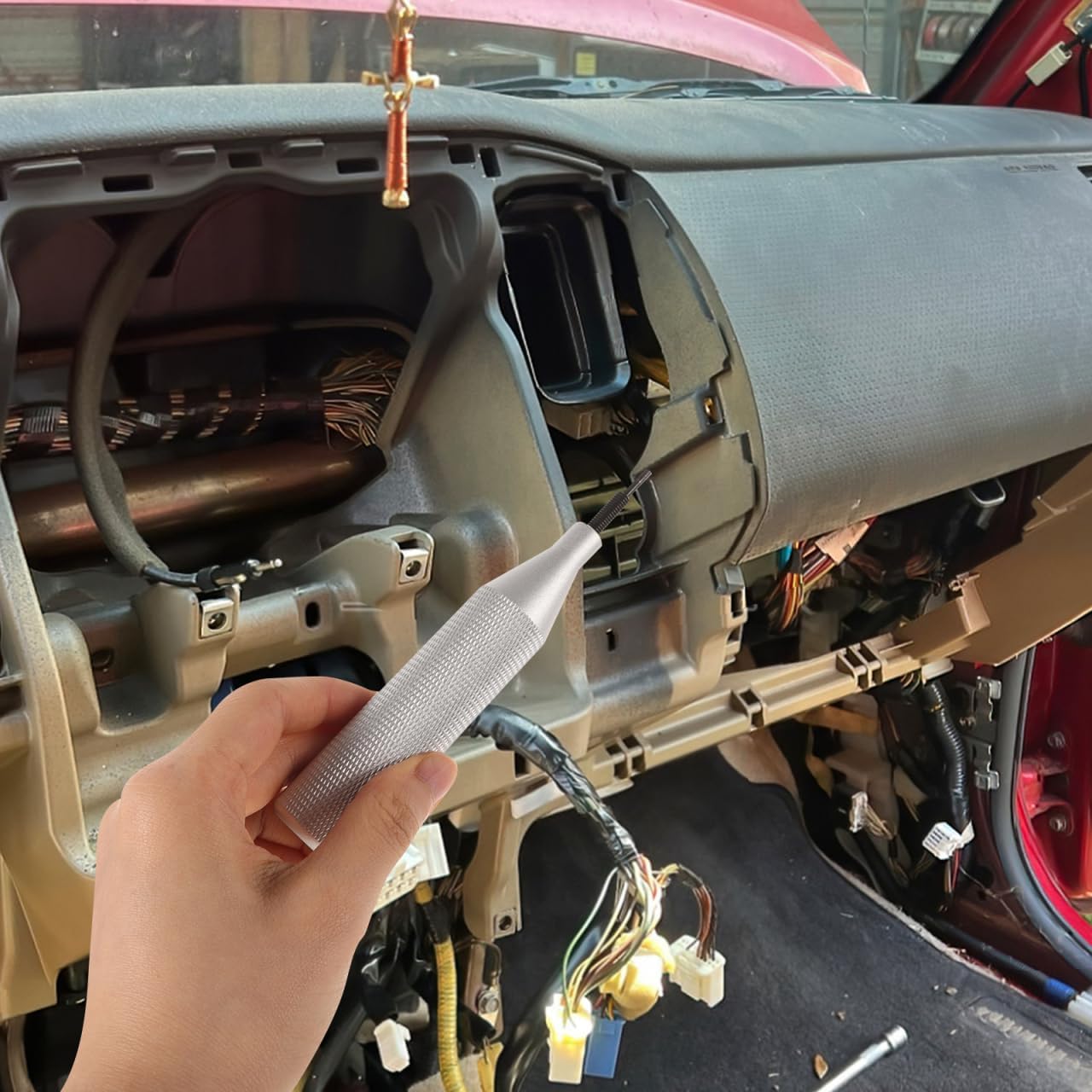 Mobestech 2Pcs ECU Cover Opening Tool Car Computer Control Box Removal Tool Automotive Panel Pry Durable Auto Repair Tools 5.23X1.57X0.78In